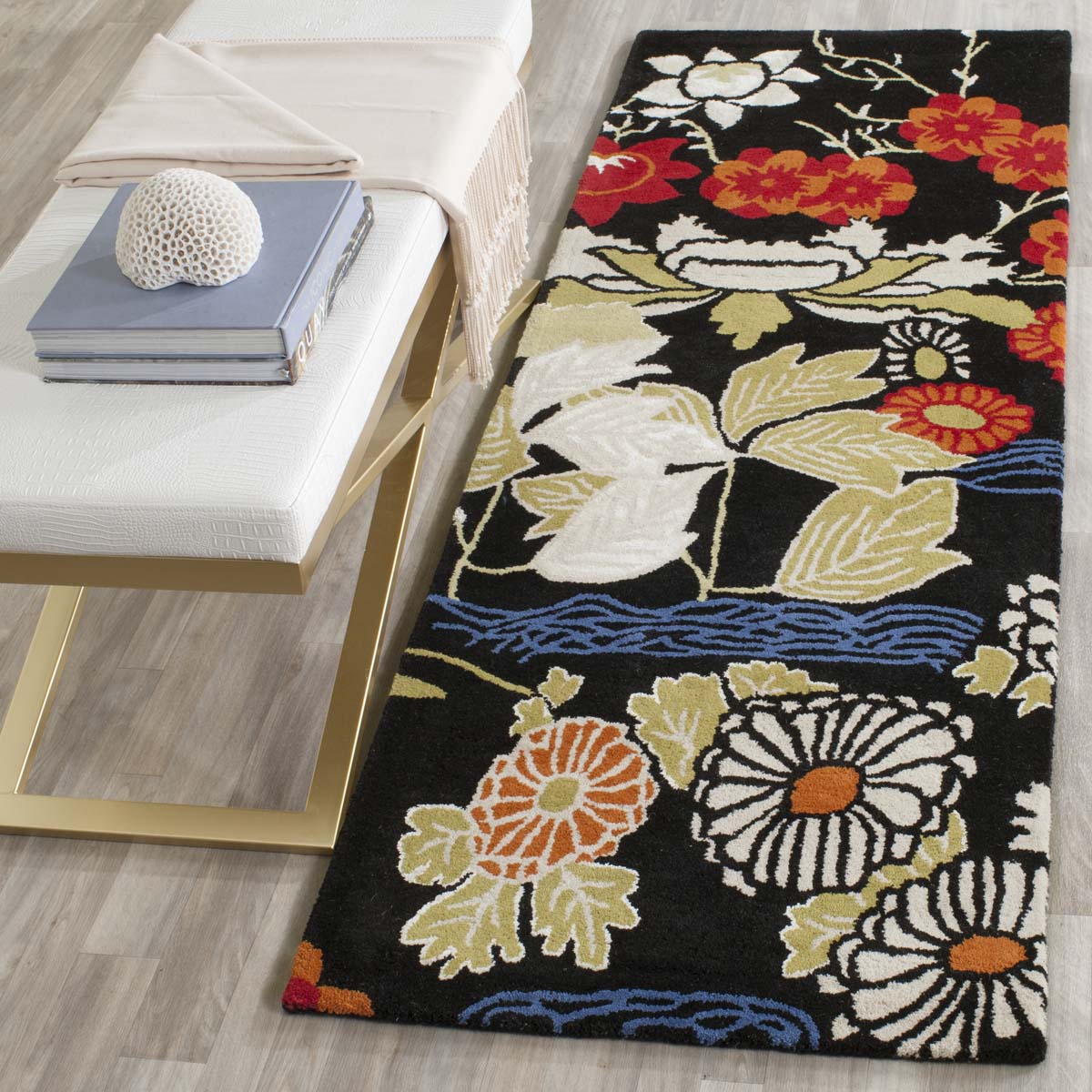 Safavieh Bella 124 Rug, BEL124 - Black / Multi
