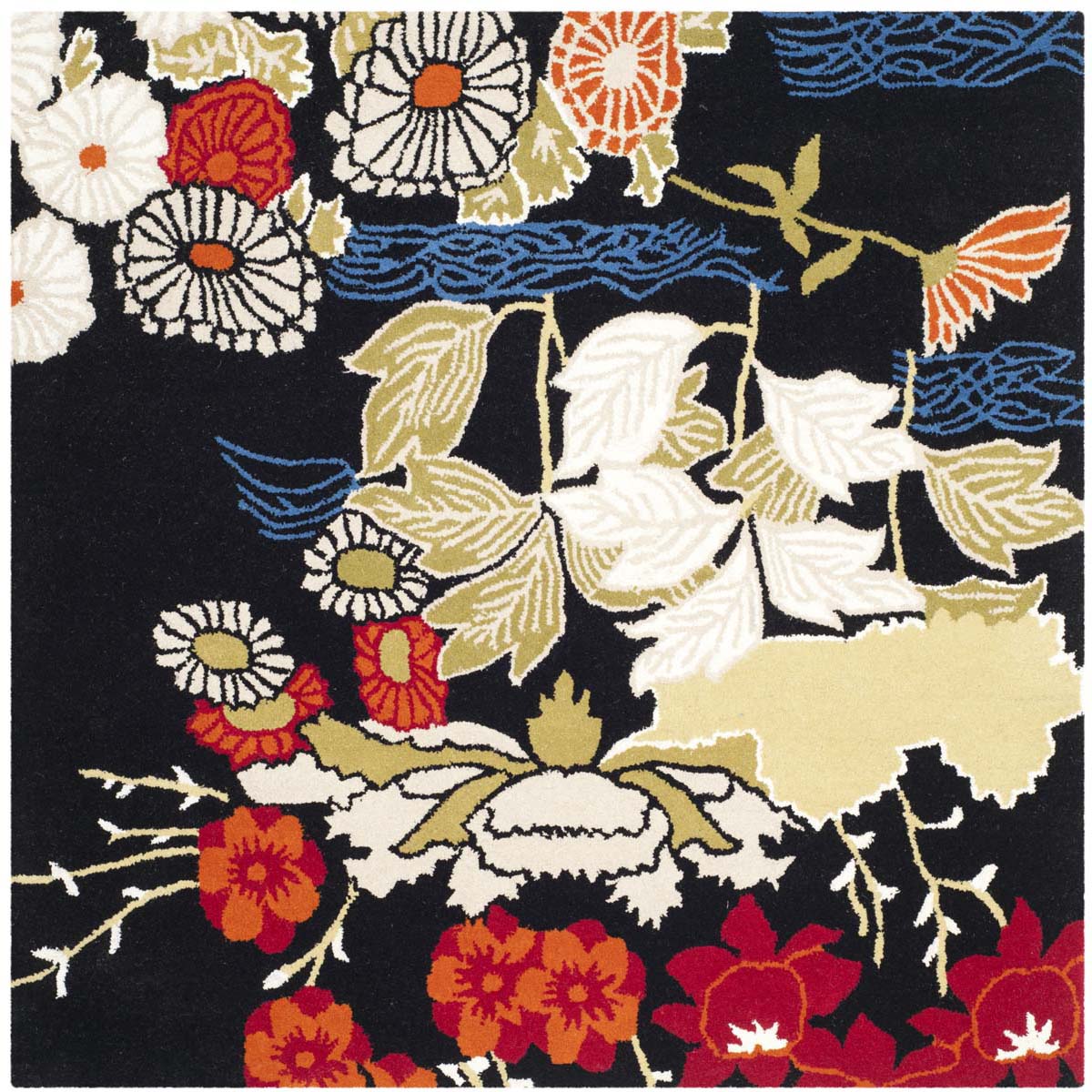 Safavieh Bella 124 Rug, BEL124 - Black / Multi