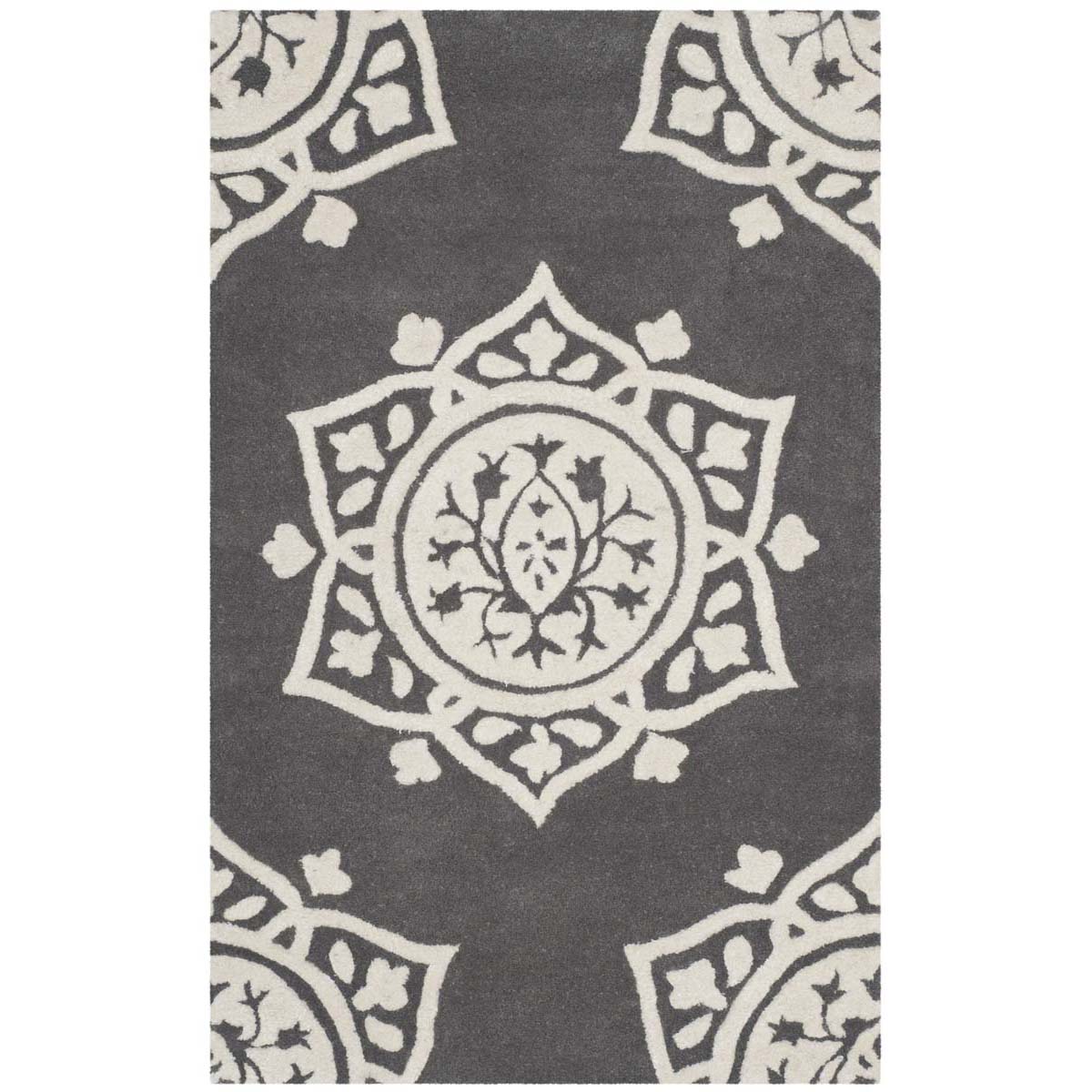 Safavieh Bella 136 Rug, BEL136 - Dark Grey / Ivory