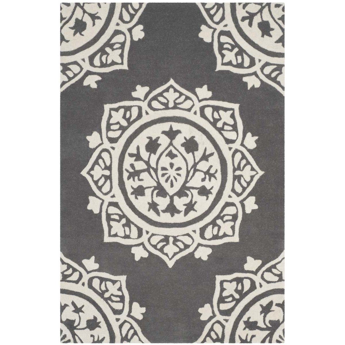 Safavieh Bella 136 Rug, BEL136 - Dark Grey / Ivory