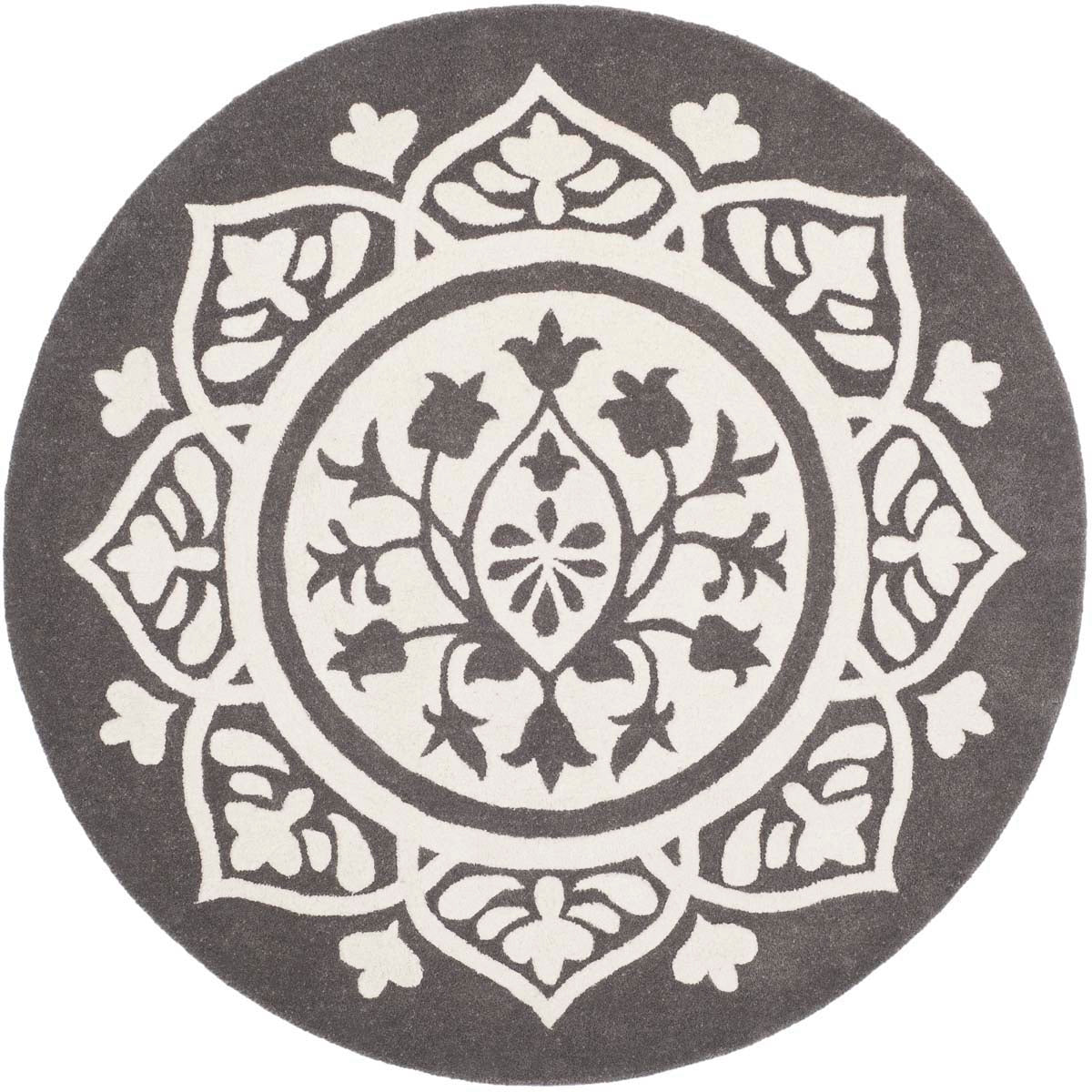 Safavieh Bella 136 Rug, BEL136 - Dark Grey / Ivory