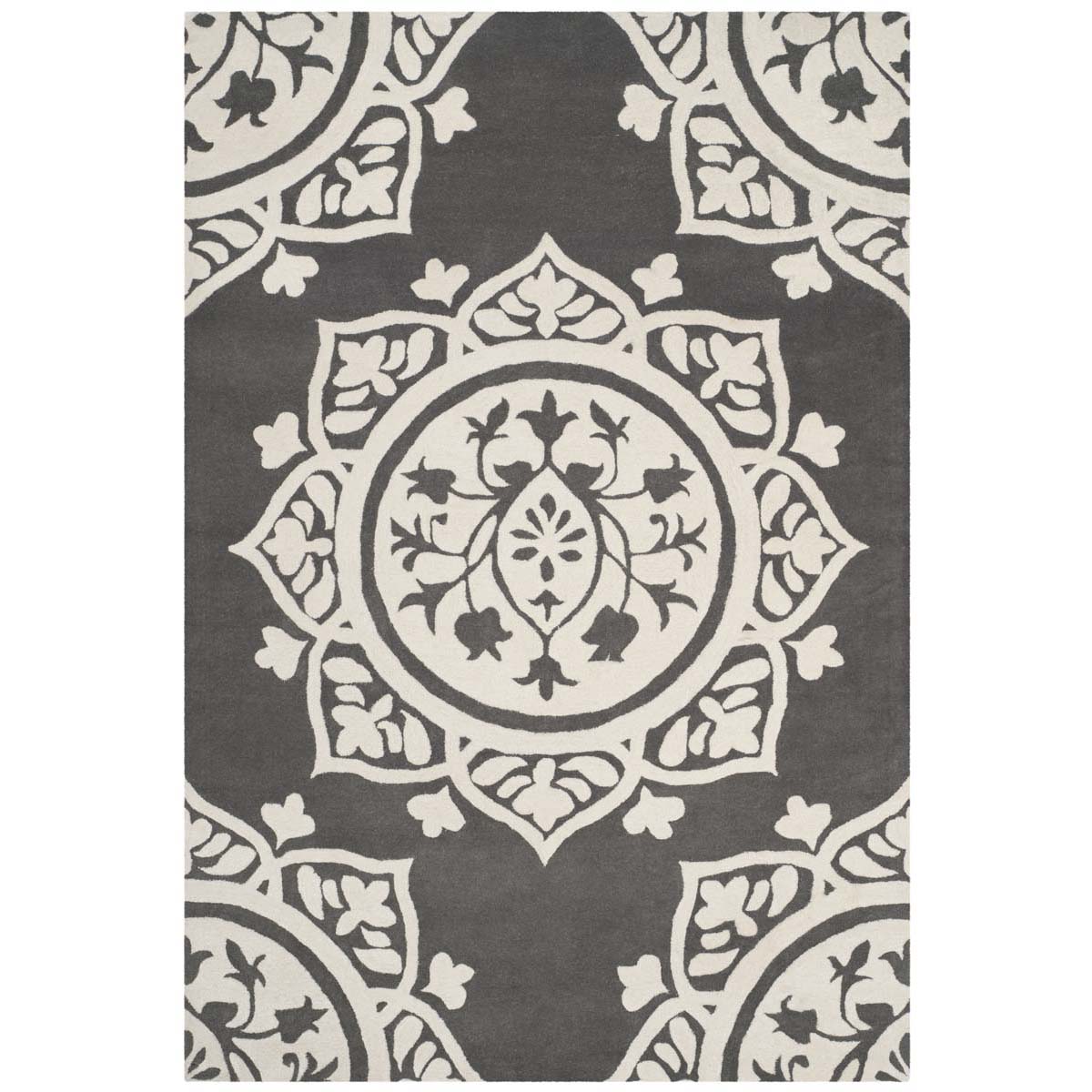 Safavieh Bella 136 Rug, BEL136 - Dark Grey / Ivory