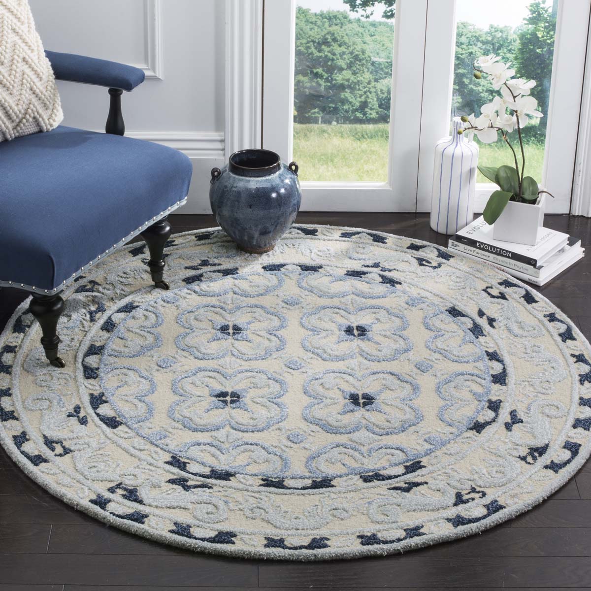 Safavieh Bella 154 Rug, BEL154 - Ivory / Blue