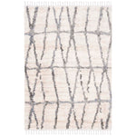 Safavieh Berber Fringe Shag 605 Rug, BFG605 - Cream / Grey