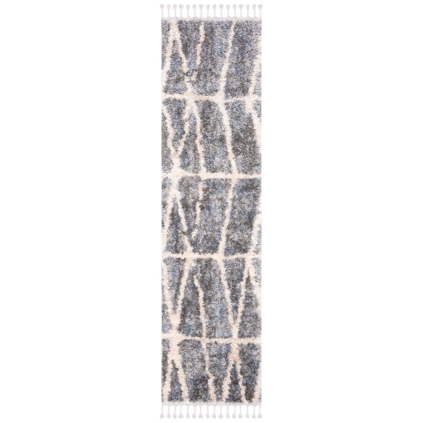 Safavieh Berber Fringe Shag 605 Rug, BFG605 - Grey / Cream