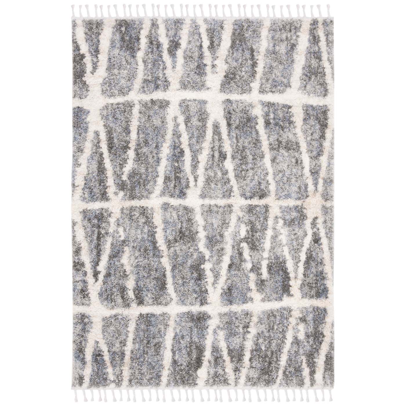 Safavieh Berber Fringe Shag 605 Rug, BFG605 - Grey / Cream