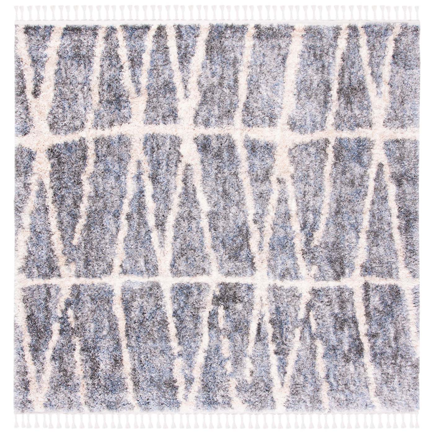 Safavieh Berber Fringe Shag 605 Rug, BFG605 - Grey / Cream