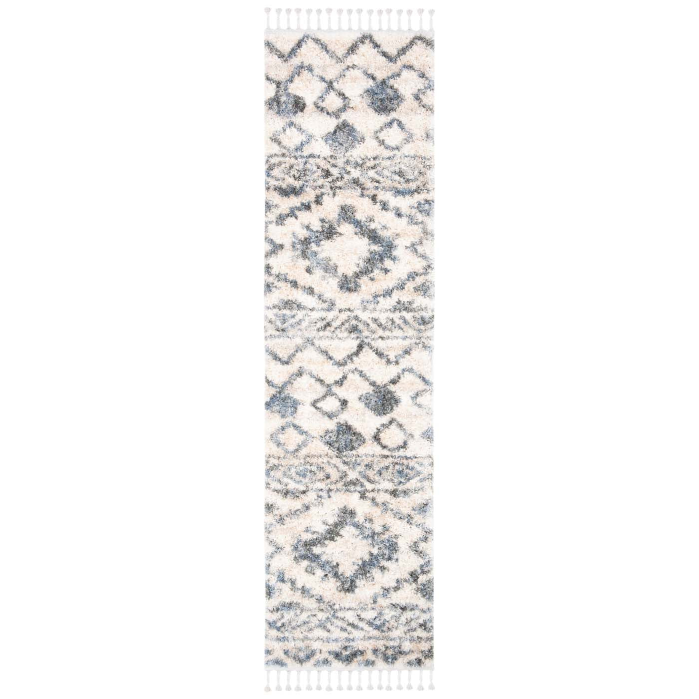 Safavieh Berber Fringe Shag 606 Rug, BFG606 - Cream / Navy
