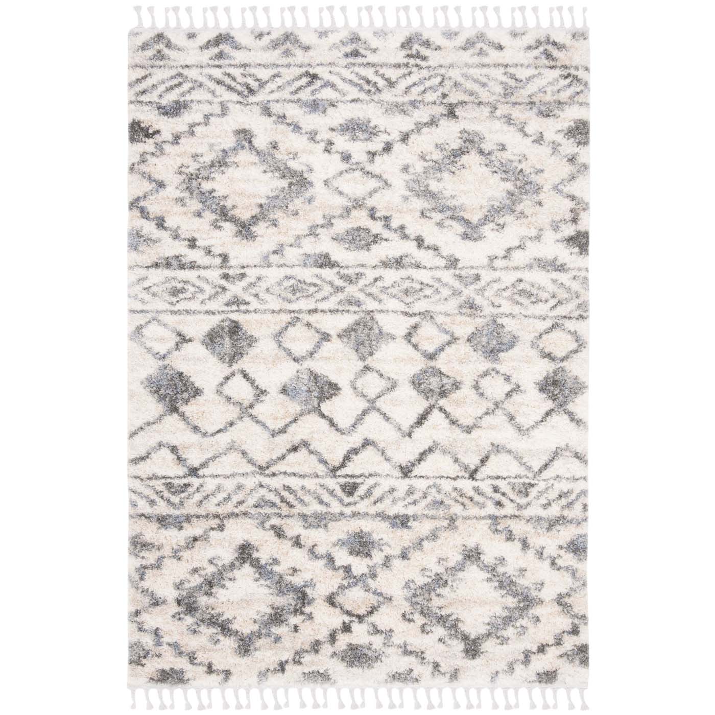 Safavieh Berber Fringe Shag 606 Rug, BFG606 - Cream / Navy