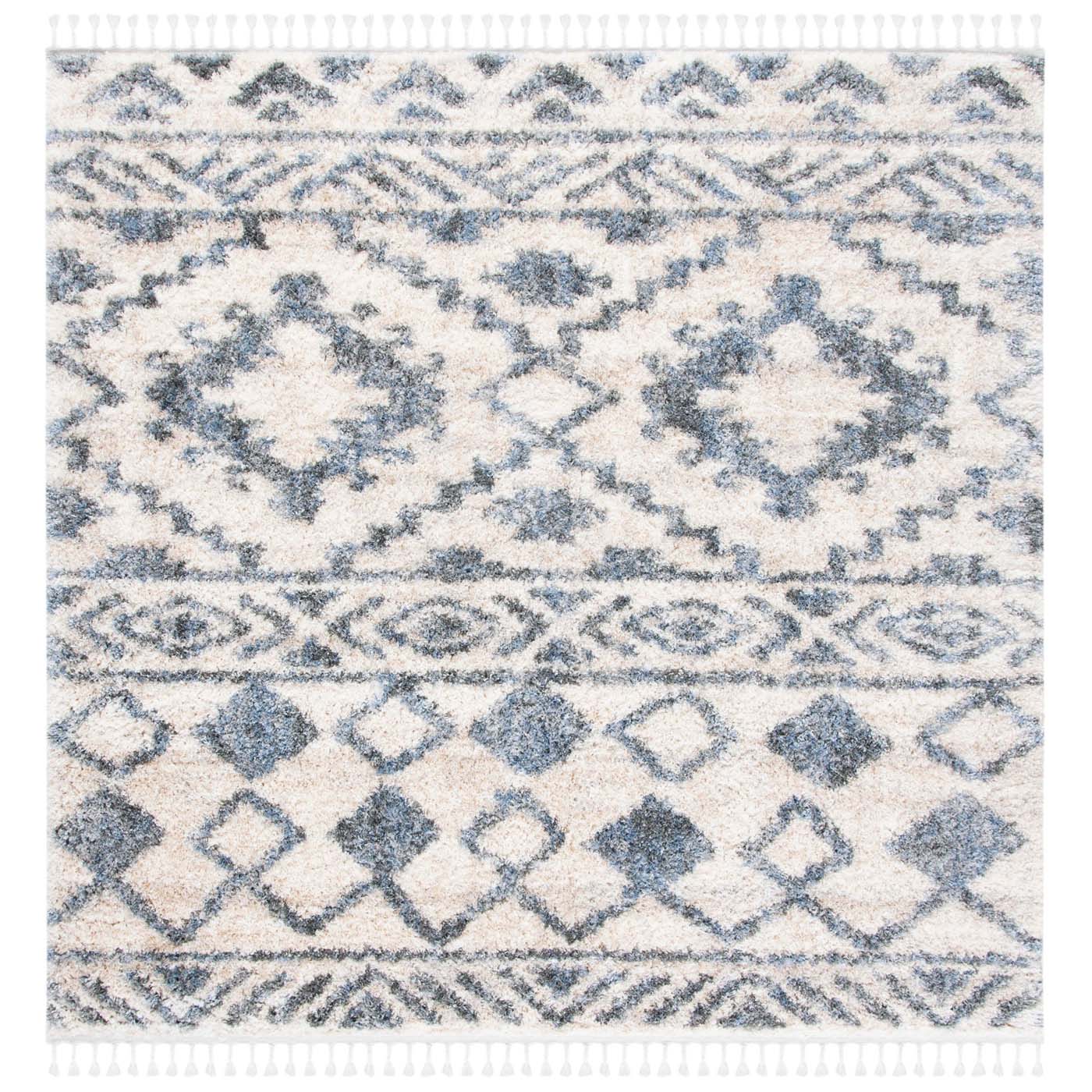 Safavieh Berber Fringe Shag 606 Rug, BFG606 - Cream / Navy