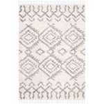 Safavieh Berber Fringe Shag 611 Rug, BFG611 - Cream / Grey