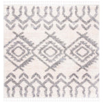 Safavieh Berber Fringe Shag 611 Rug, BFG611 - Cream / Grey