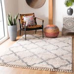 Safavieh Berber Fringe Shag 627 Rug, BFG627 - Cream / Grey
