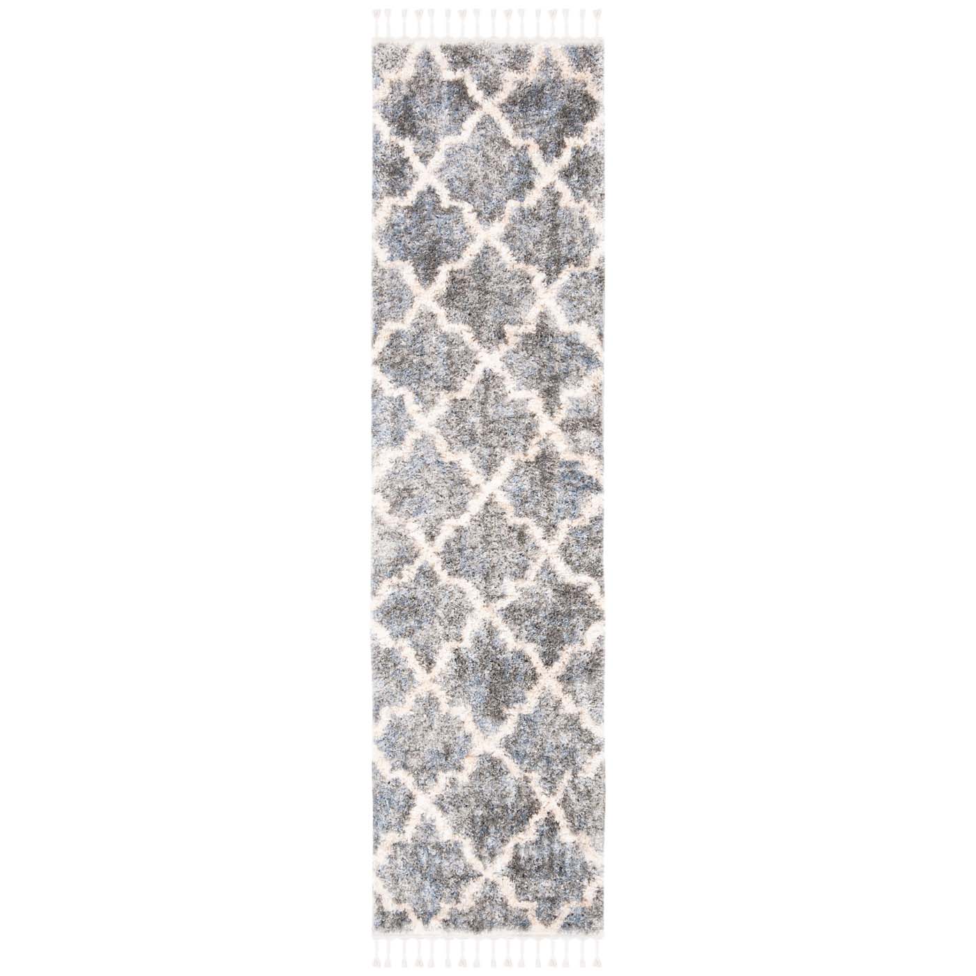 Safavieh Berber Fringe Shag 627 Rug, BFG627 - Grey / Cream