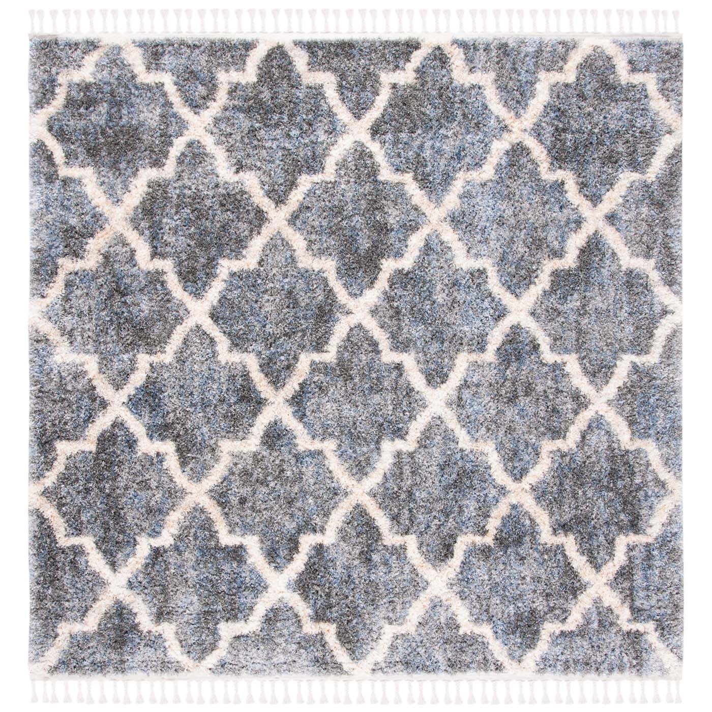 Safavieh Berber Fringe Shag 627 Rug, BFG627 - Grey / Cream