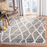 Safavieh Berber Fringe Shag 628 Rug, BFG628 - Grey / Cream
