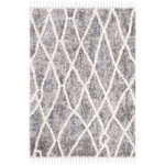 Safavieh Berber Fringe Shag 628 Rug, BFG628 - Dark Grey / Cream