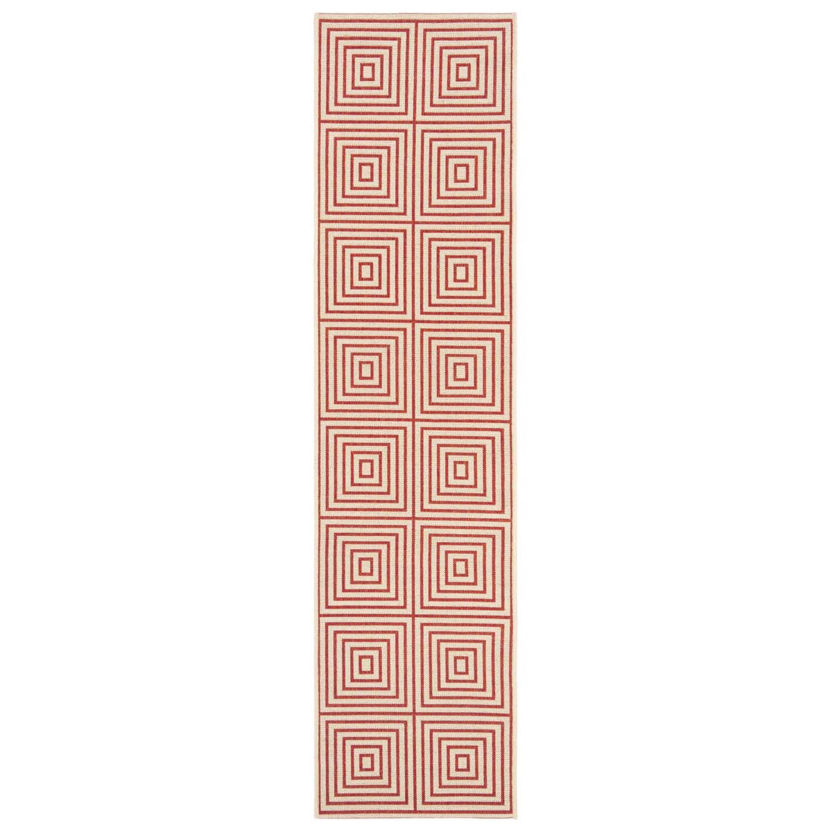 Safavieh Beach House 123 Rug, BHS123 - Red / Creme