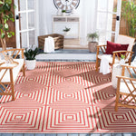 Safavieh Beach House 123 Rug, BHS123 - Red / Creme