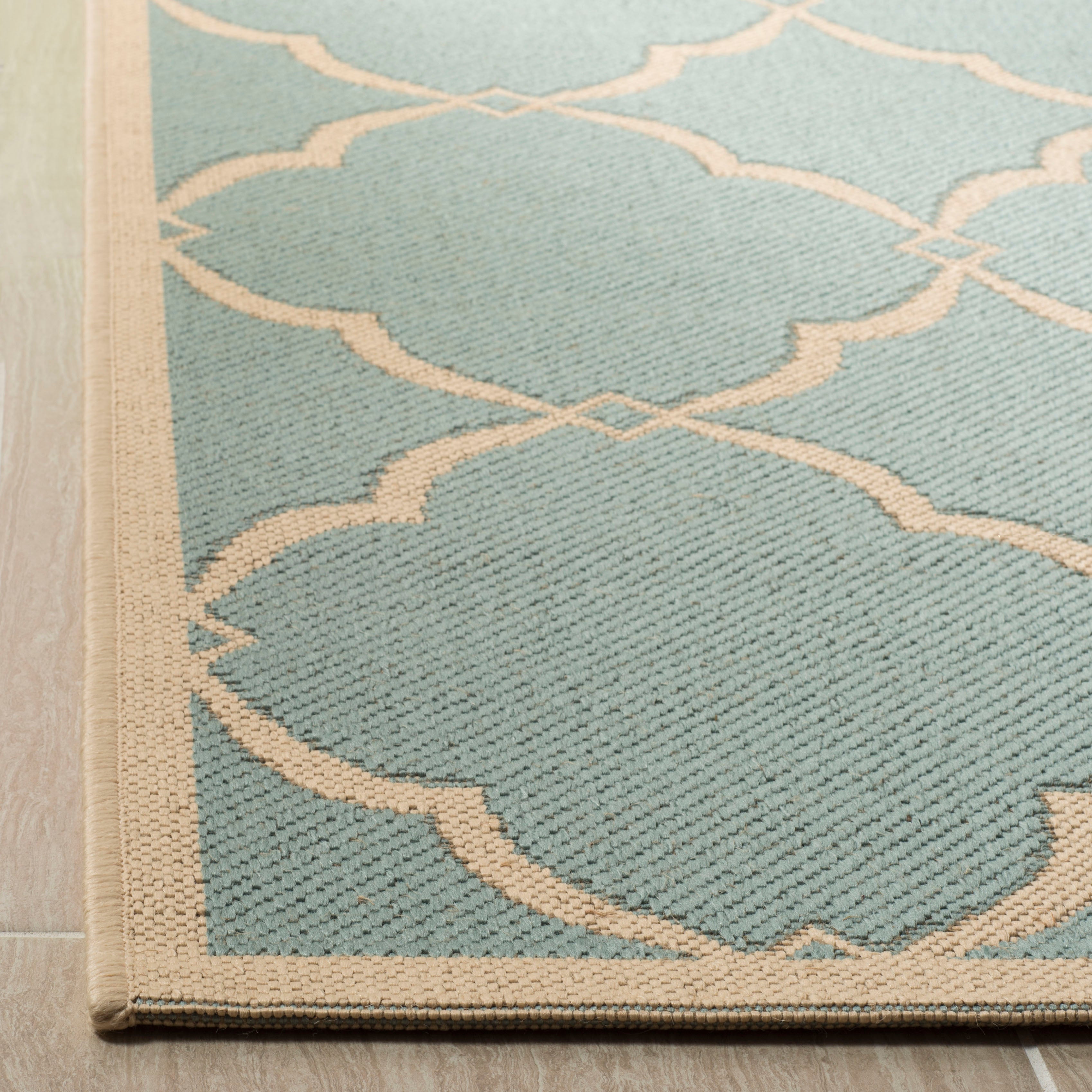 Safavieh Beach House 125 Rug, BHS125 - Aqua / Cream