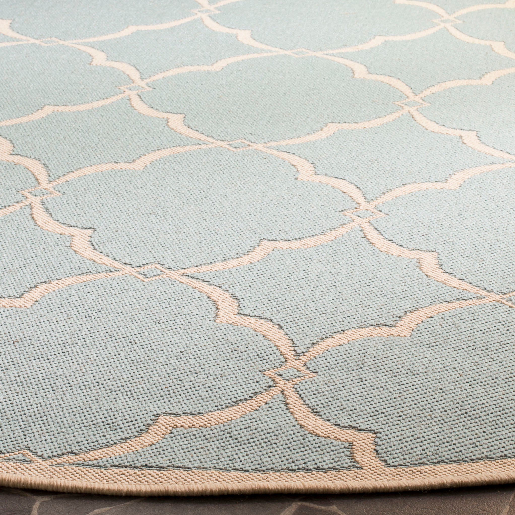 Safavieh Beach House 125 Rug, BHS125 - Aqua / Cream