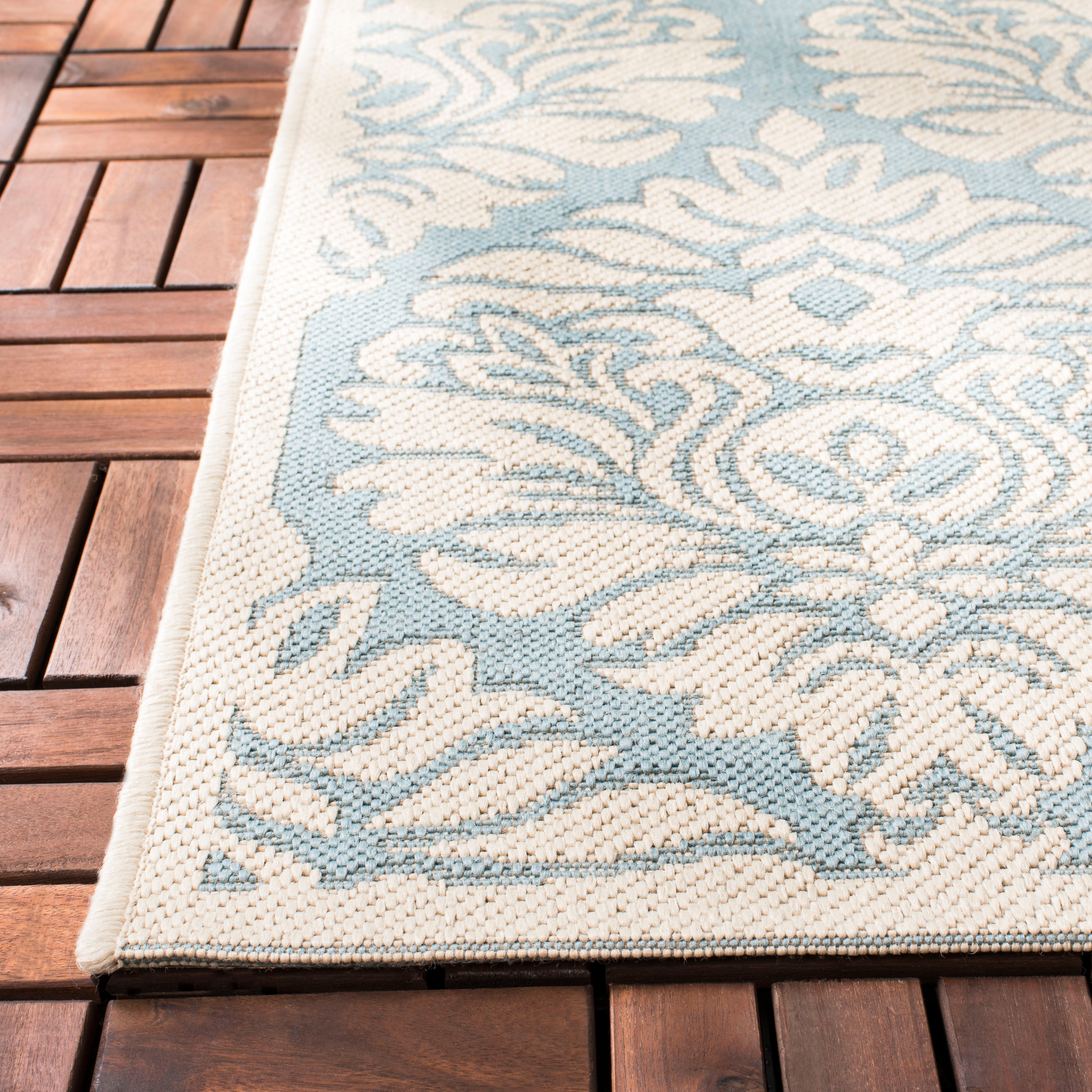 Safavieh Beach House 135 Rug, BHS135 - Aqua / Cream