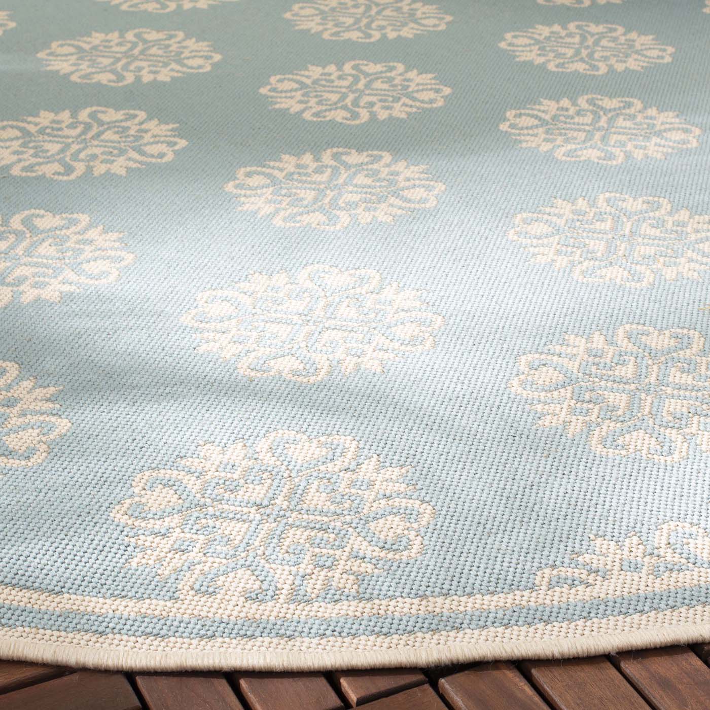 Safavieh Beach House 181 Rug, BHS181 - Aqua / Cream