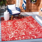 Safavieh Beach House 246 Rug, BHS246 - Red / Beige