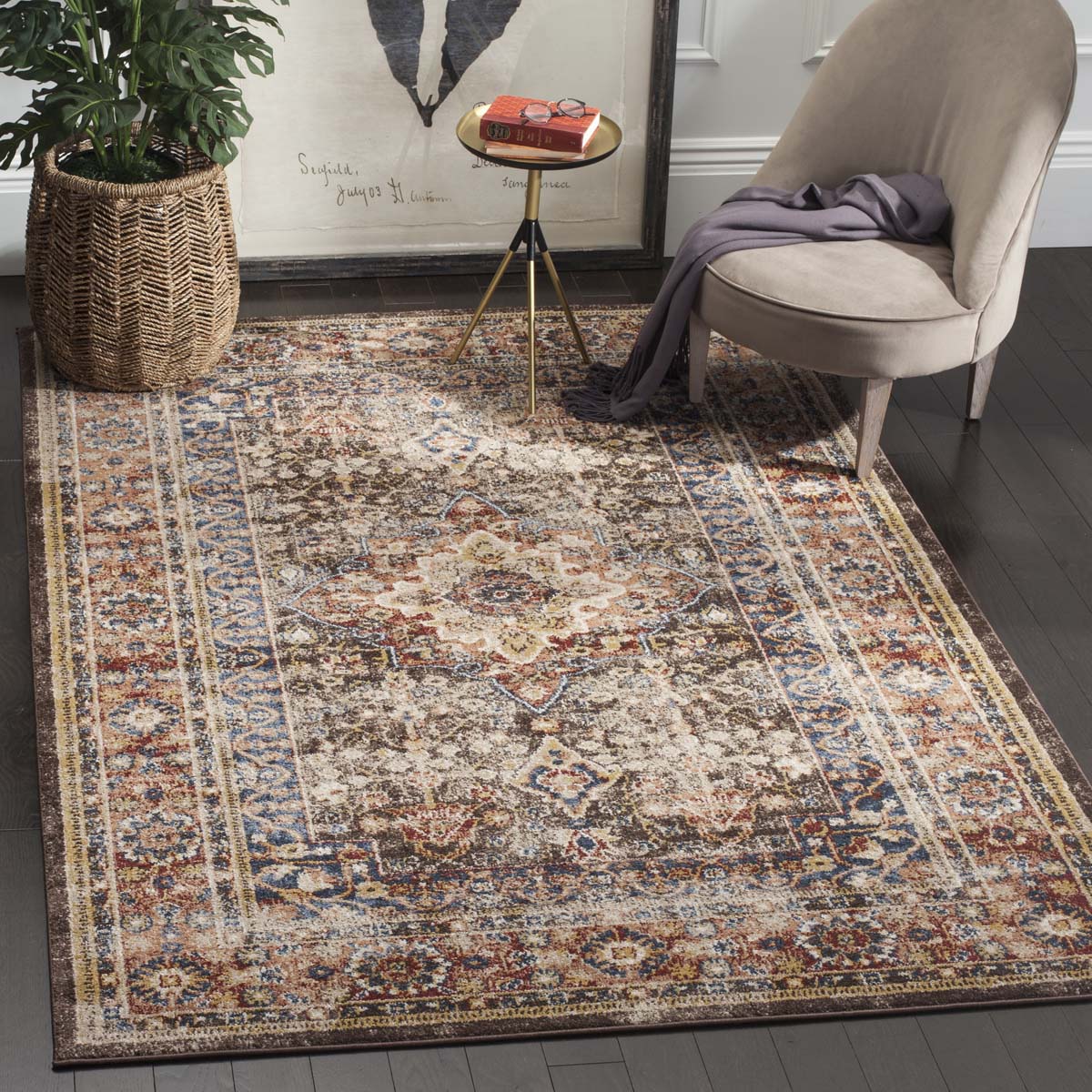 Safavieh Bijar 652 Rug, BIJ652 - Brown / Rust