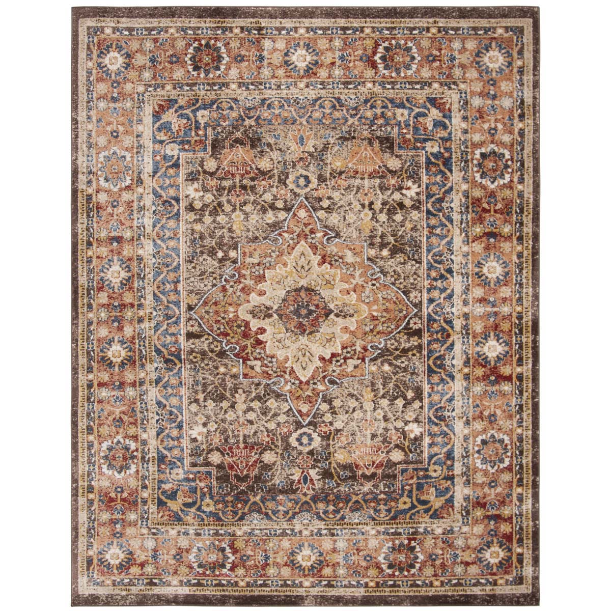 Safavieh Bijar 652 Rug, BIJ652 - Brown / Rust