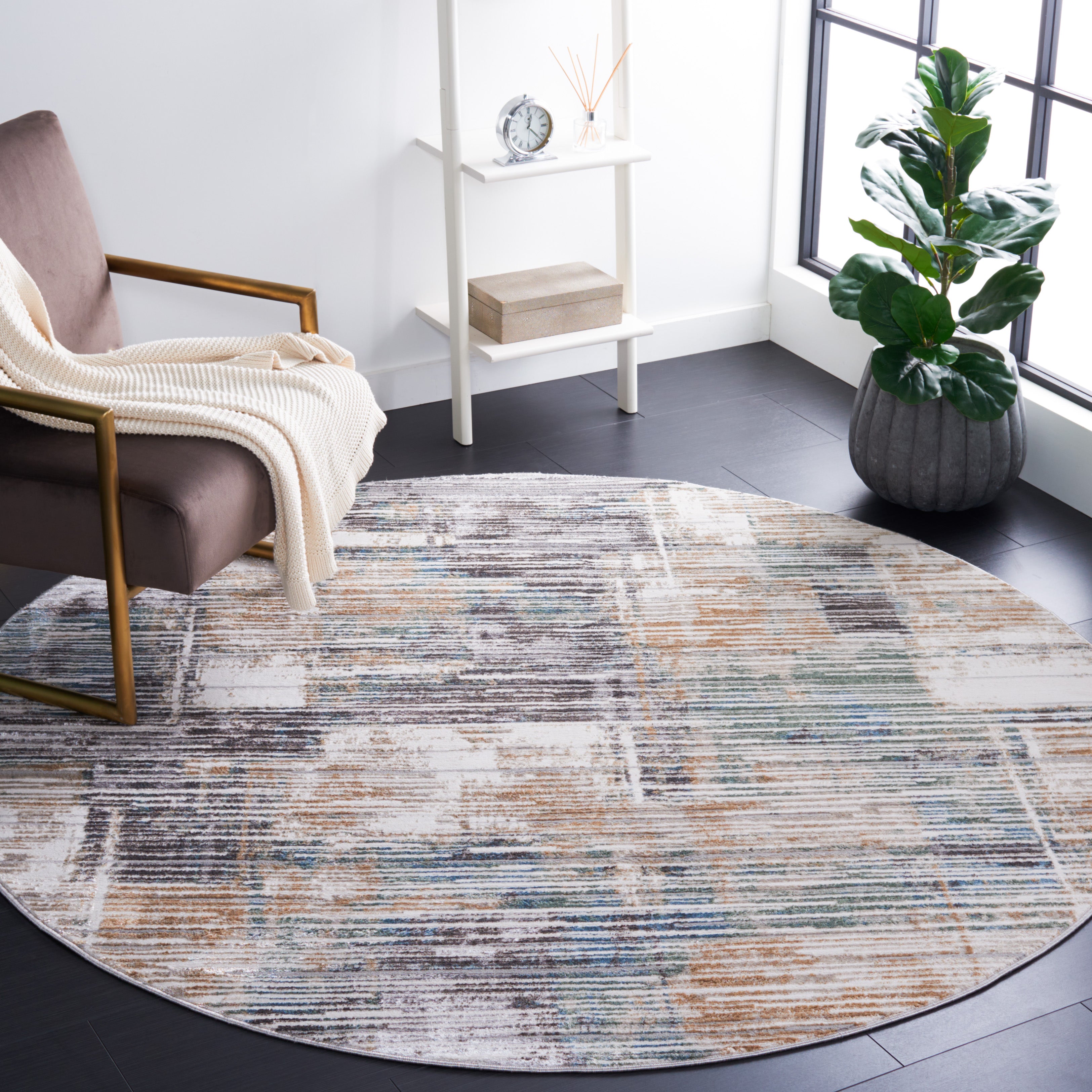 Safavieh Bel Air 226 Rug, BLA226 - Dark Grey / Gold