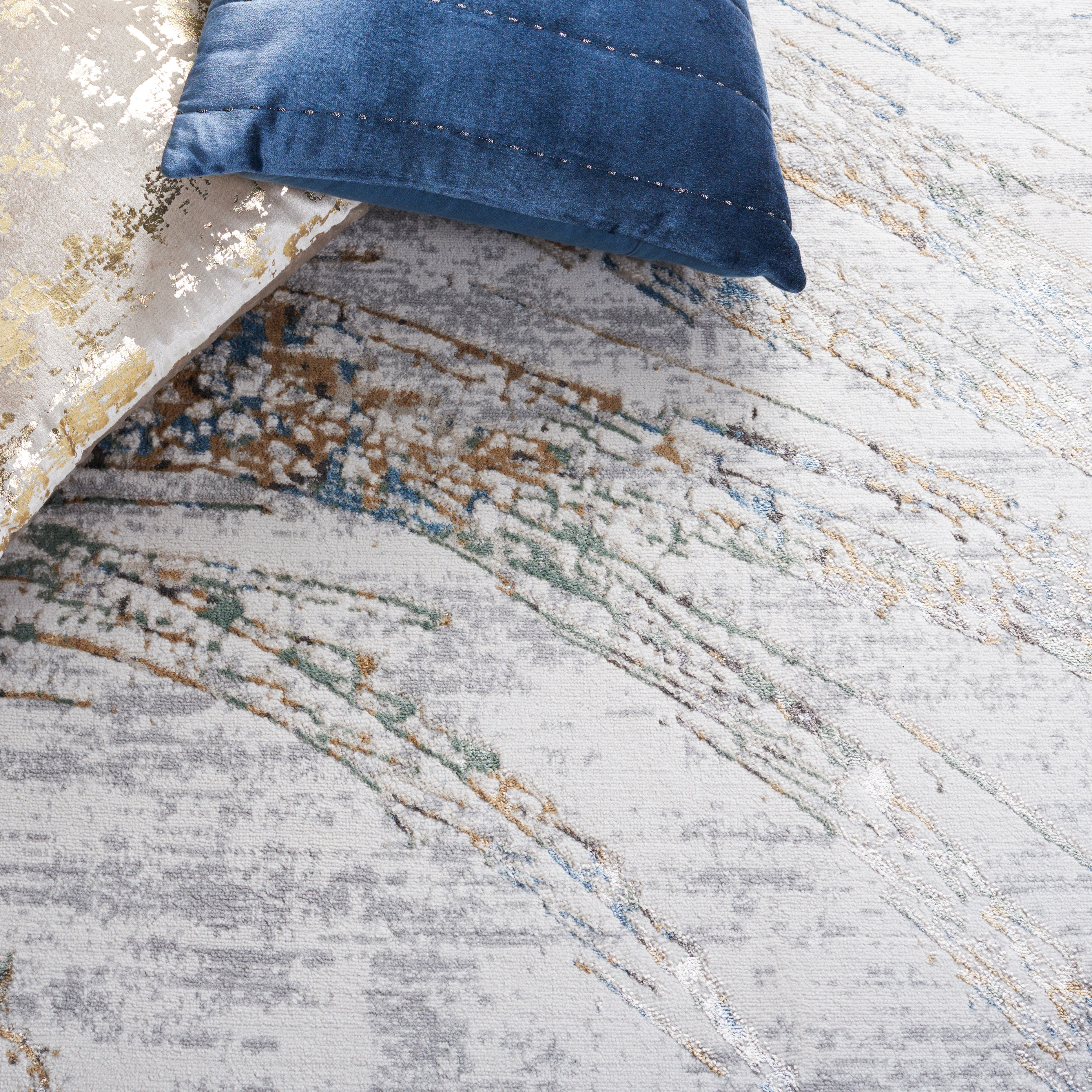 Safavieh Bel Air 228 Rug, BLA228 - Grey / Turquoise