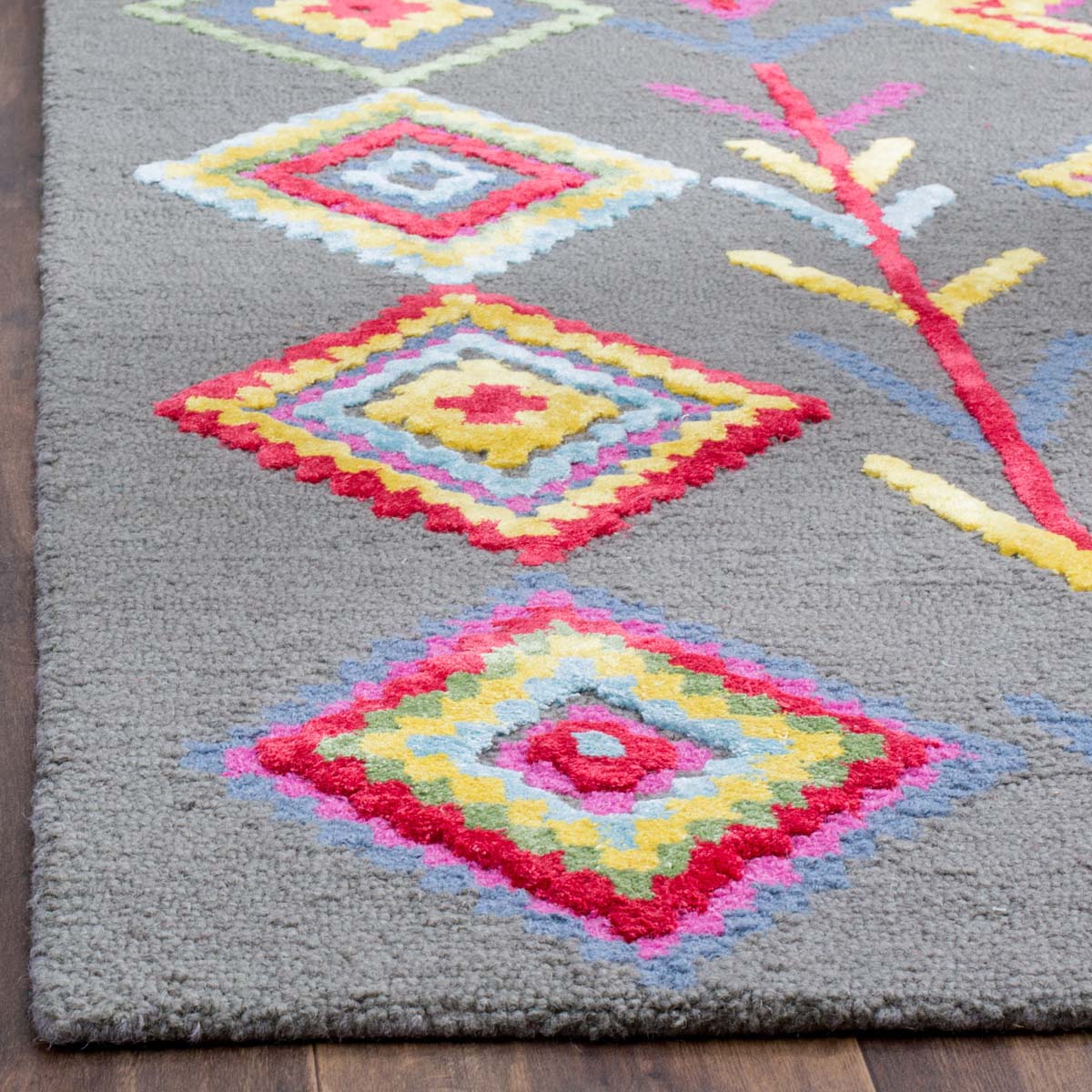 Safavieh Bellagio 551 Rug, BLG551 - Dark Grey / Multi