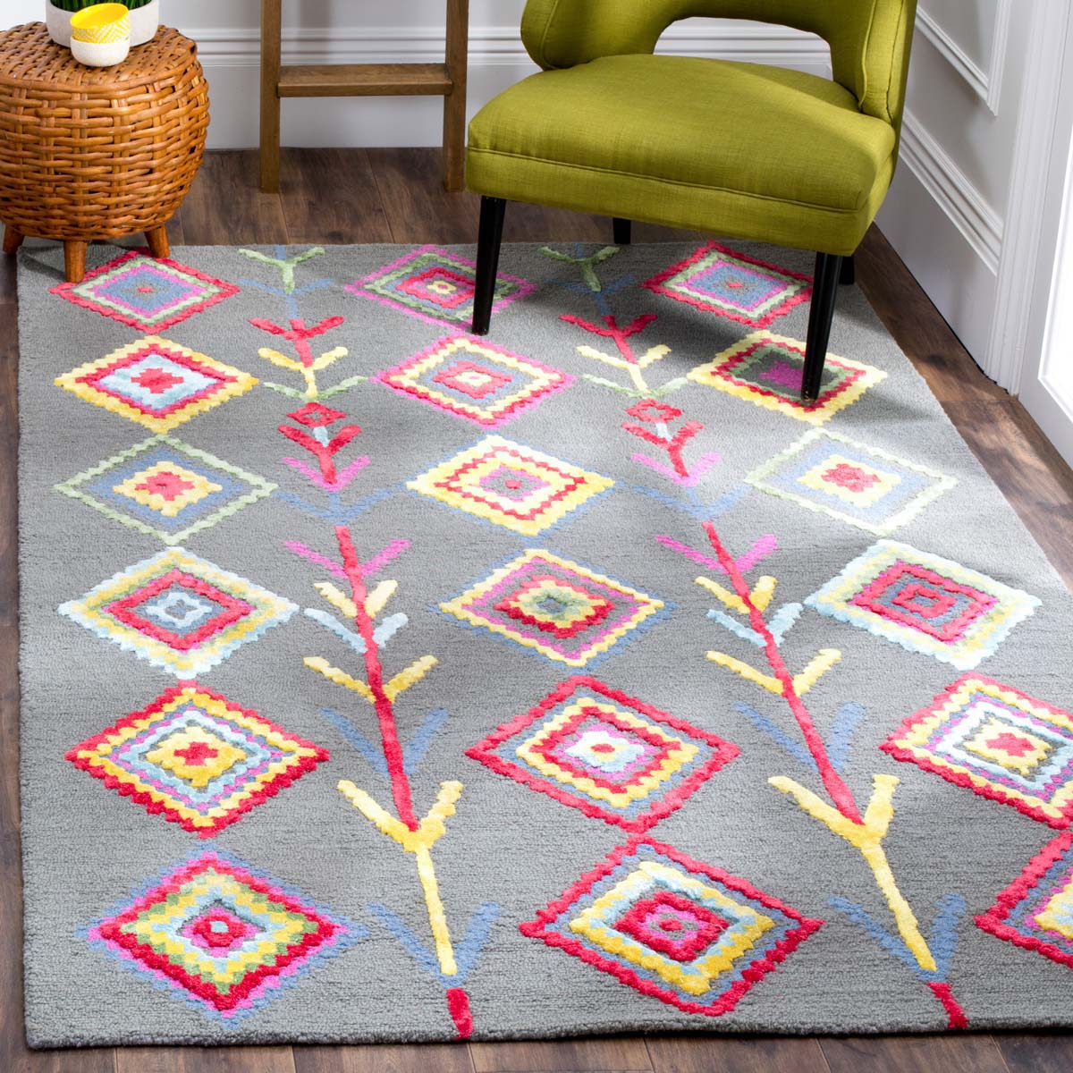 Safavieh Bellagio 551 Rug, BLG551 - Dark Grey / Multi