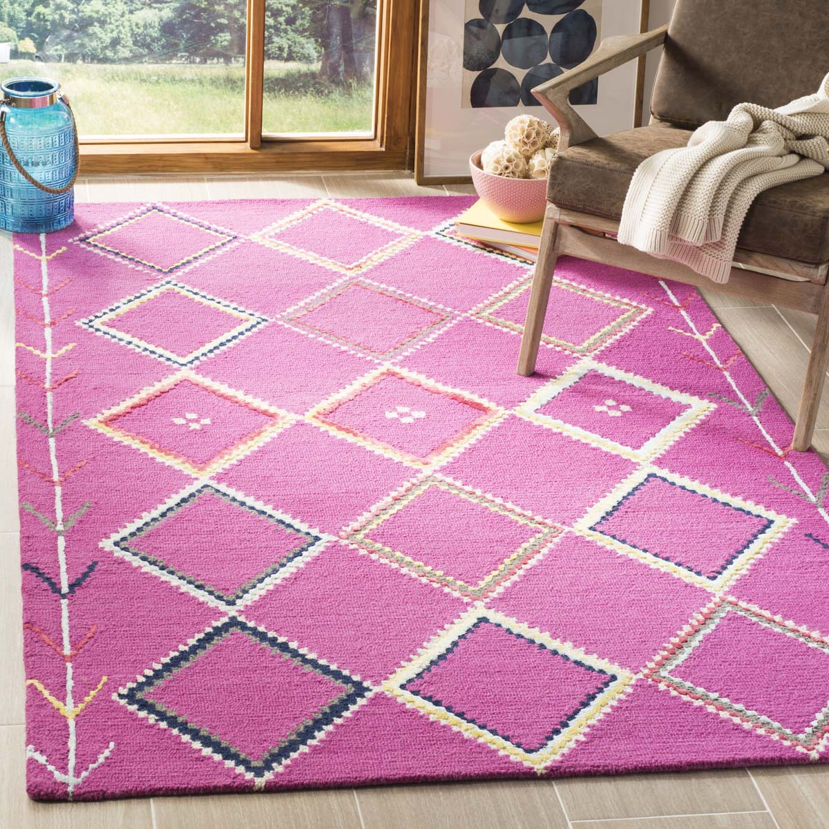 Safavieh Bellagio 563 Rug, BLG563 - Fuchsia / Multi