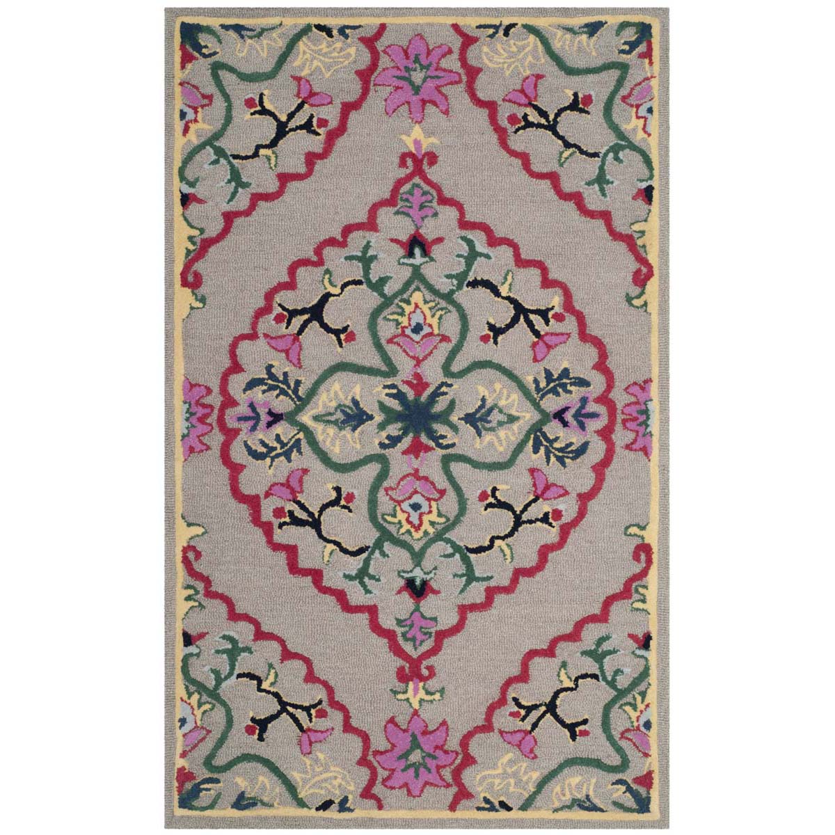 Safavieh Bellagio 605 Rug, BLG605 - Dark Grey / Multi