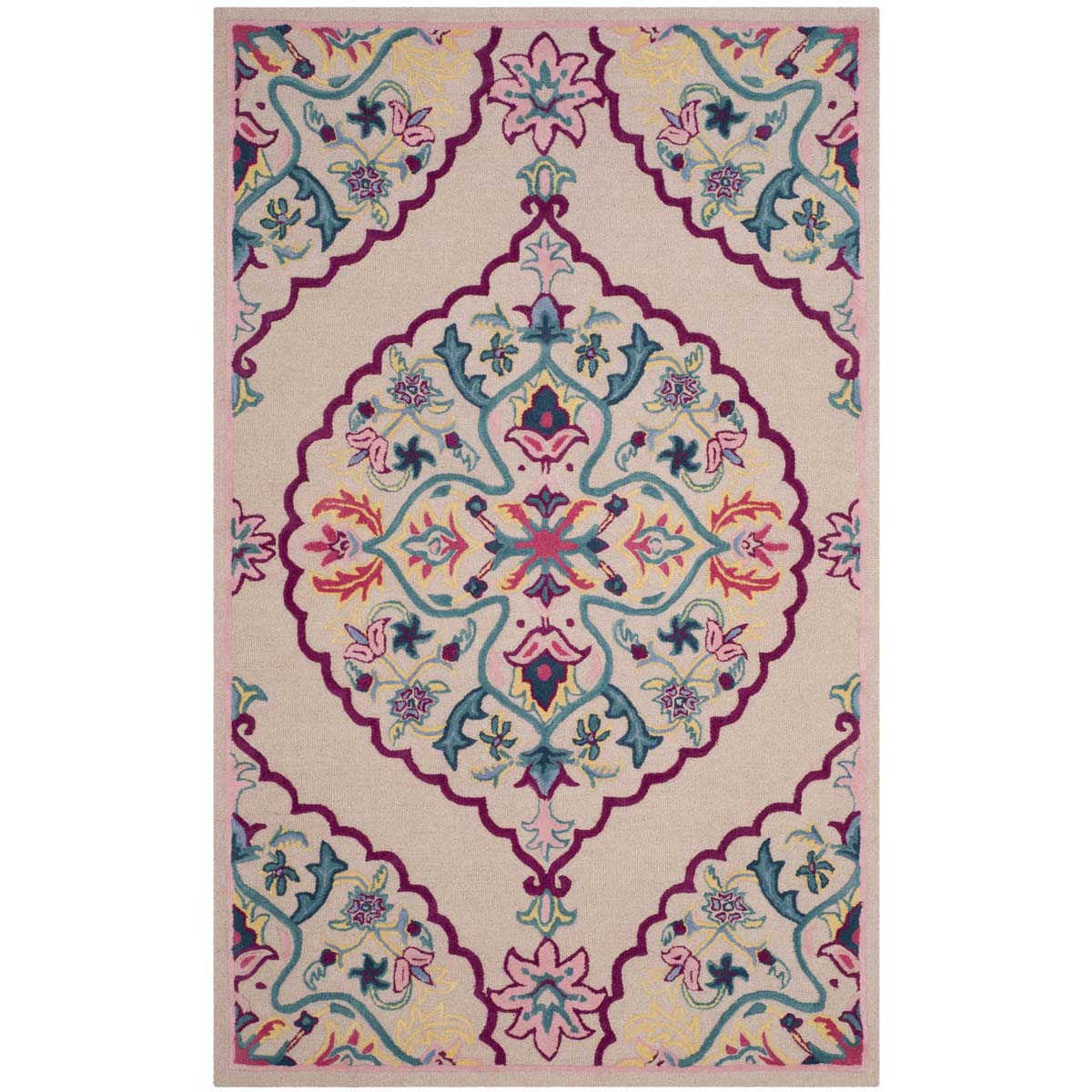 Safavieh Bellagio 605 Rug, BLG605 - Light Pink / Multi