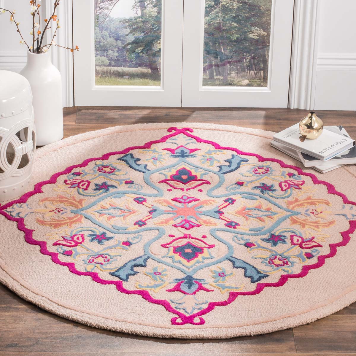 Safavieh Bellagio 605 Rug, BLG605 - Light Pink / Multi