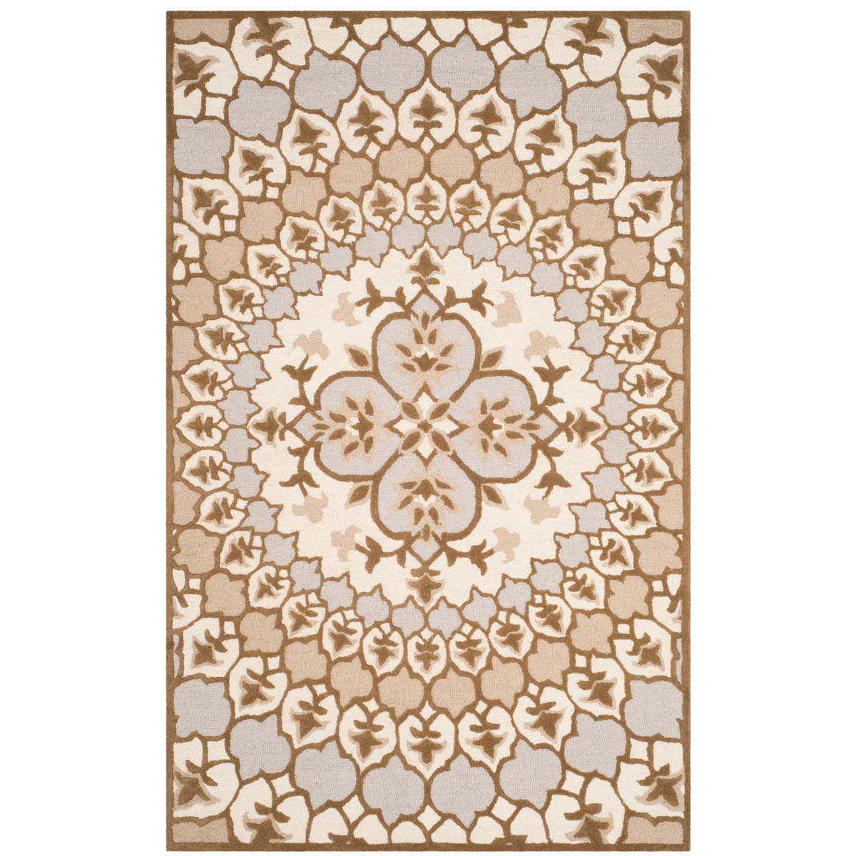Safavieh Bellagio 610 Rug, BLG610 - Ivory / Dark Beig