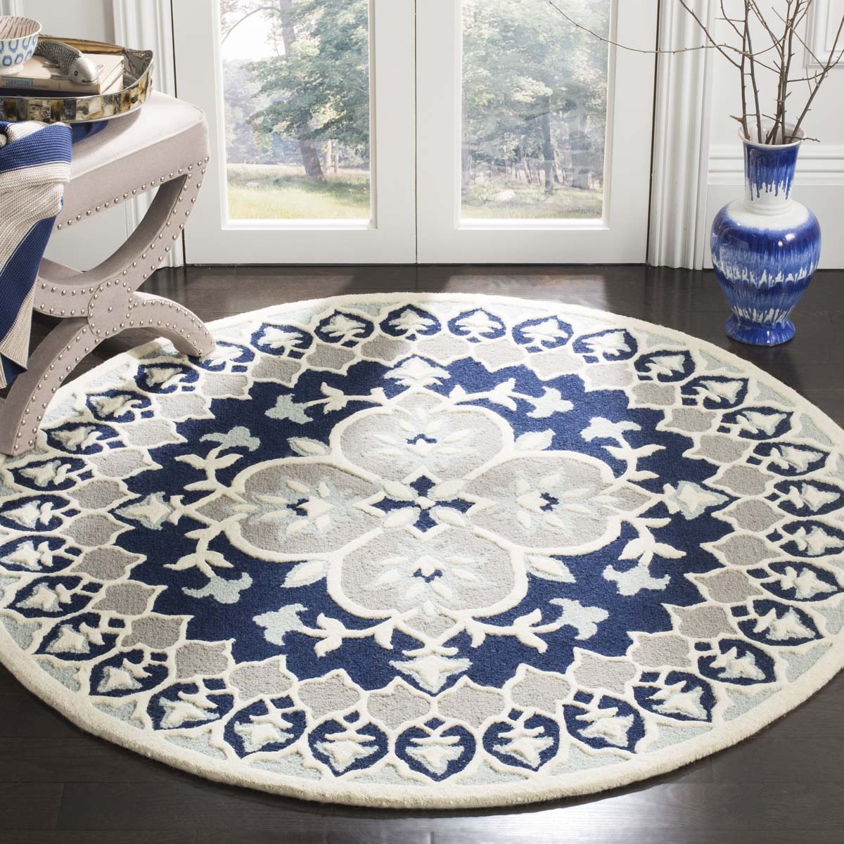 Safavieh Bellagio 610 Rug, BLG610 - Navy Blue / Ivory