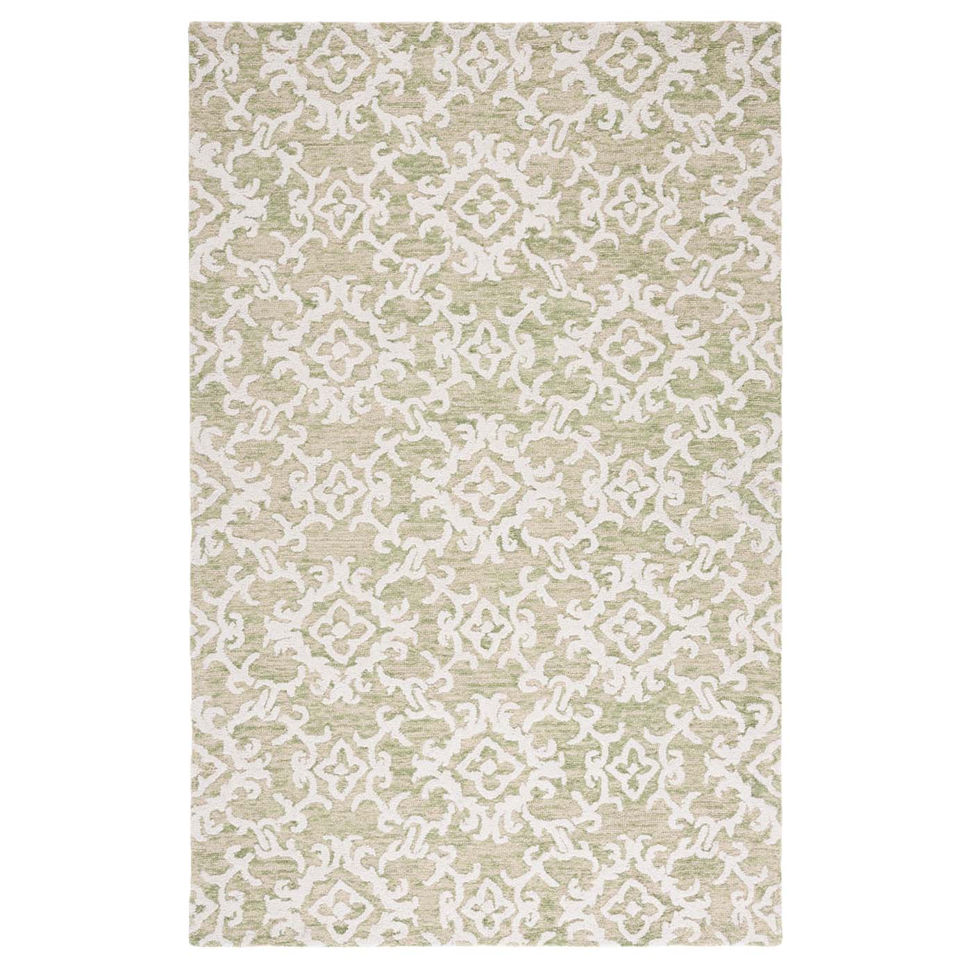 Safavieh Blossom 104 Rug, BLM104 - Light Green / Ivory