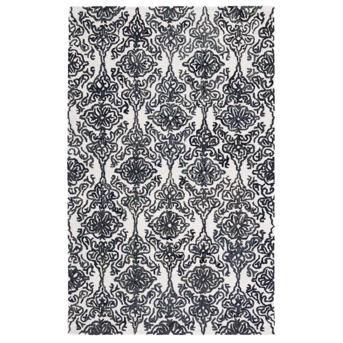 Safavieh Blossom 112 Rug, BLM112 - Ivory / Black