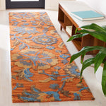 Safavieh Blossom 175 Rug, BLM175 - Rust / Blue