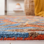 Safavieh Blossom 175 Rug, BLM175 - Rust / Blue