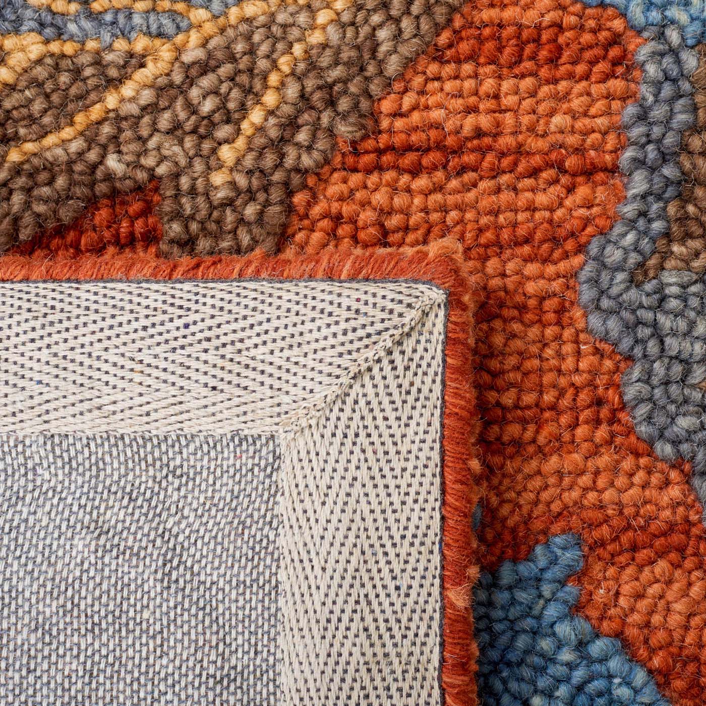 Safavieh Blossom 175 Rug, BLM175 - Rust / Blue