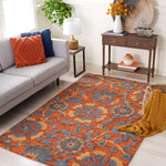 Safavieh Blossom 175 Rug, BLM175 - Rust / Blue