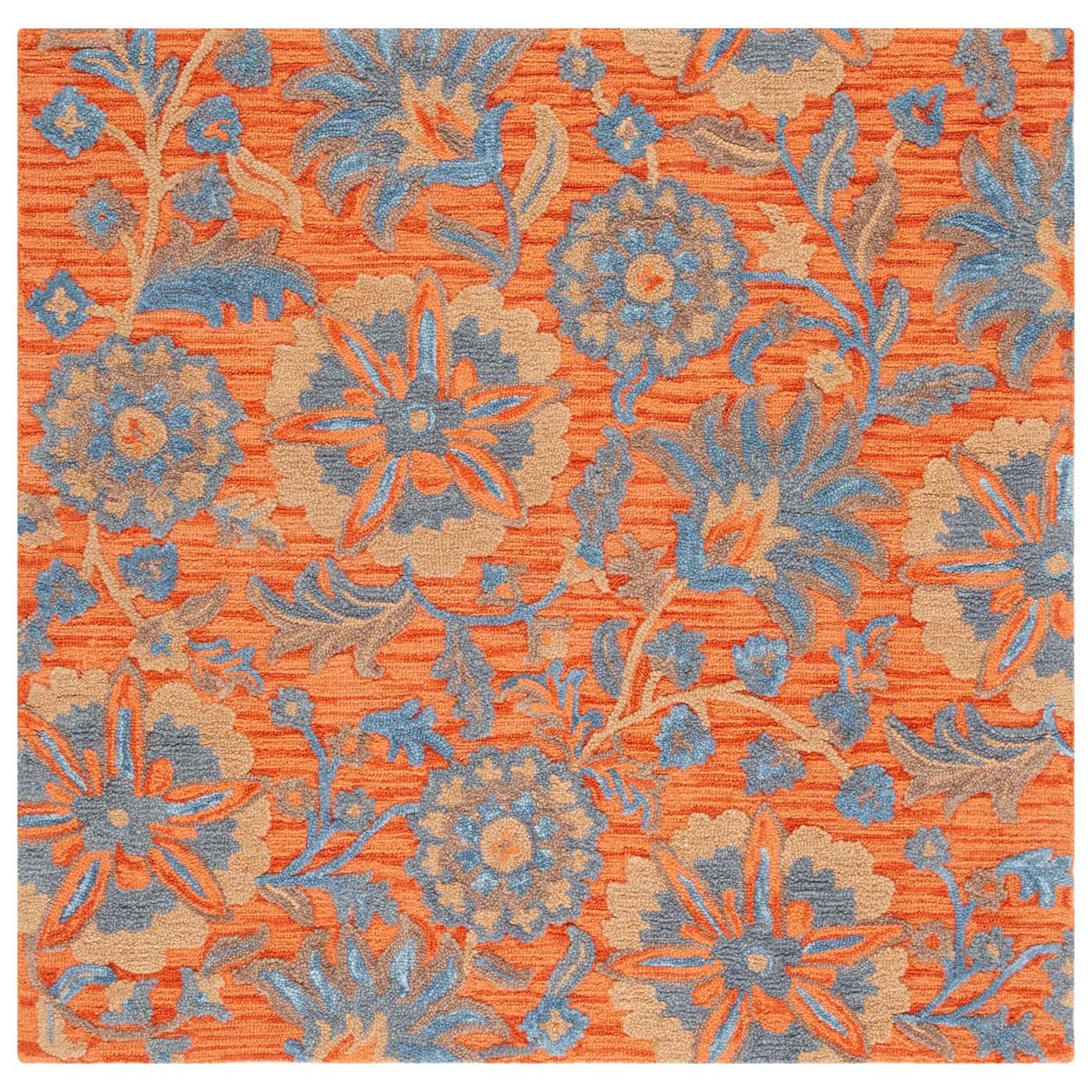 Safavieh Blossom 175 Rug, BLM175 - Rust / Blue