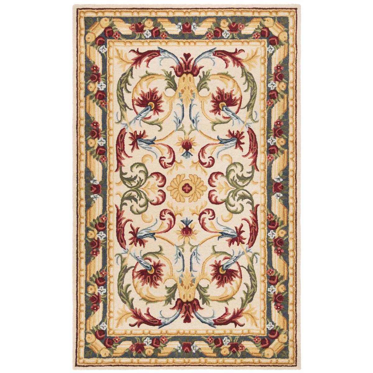 Safavieh Blossom 251 Rug, BLM251 - Ivory / Green