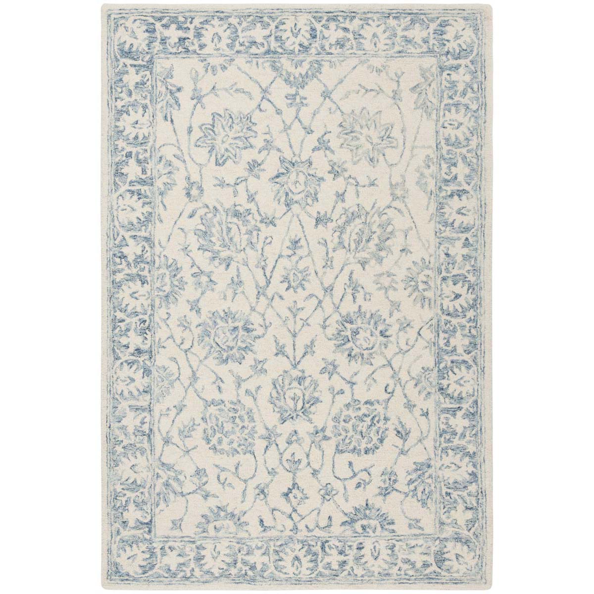 Safavieh Blossom 351 Rug, BLM351 - Ivory / Blue