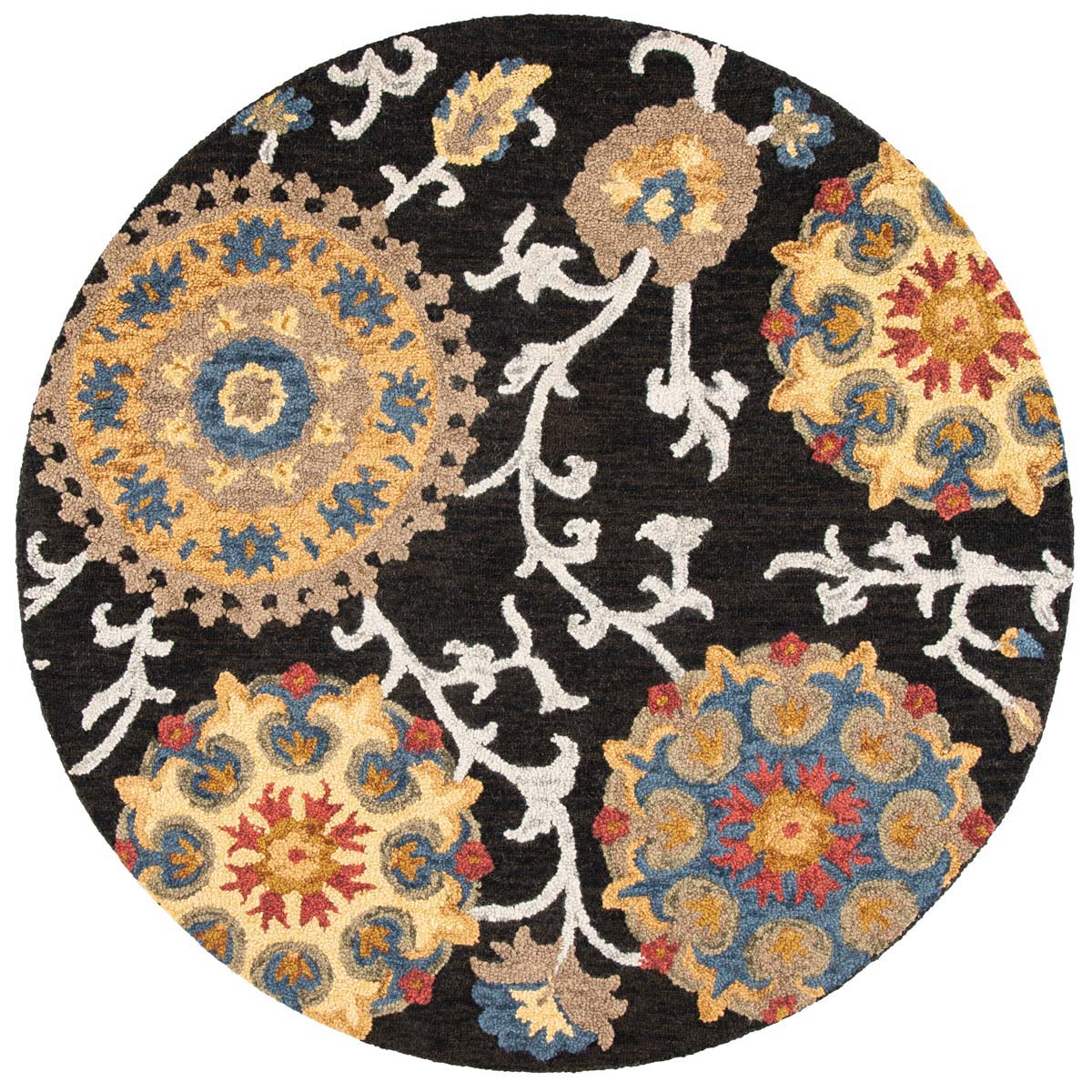 Safavieh Blossom 401 Rug, BLM401 - Charcoal / Multi